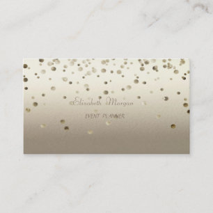 Tarjeta De Visita Elegante Sofisticado, Simple, Confeti