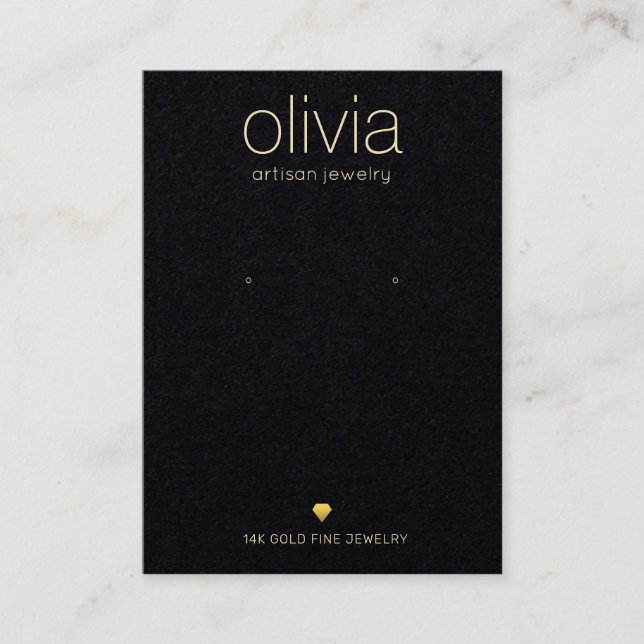Tarjeta De Visita Elegante soporte para pantalla de joyería de giro  (Anverso)