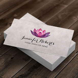 Tarjeta De Visita Elegante Spa de Flor Lotus Terapia de Masaje