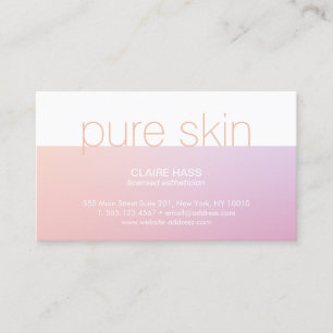 Tarjeta De Visita Elegante Spa Estético Púrpura Rosa