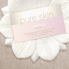 Tarjeta De Visita Elegante Spa Estético Rubor Pink Gold