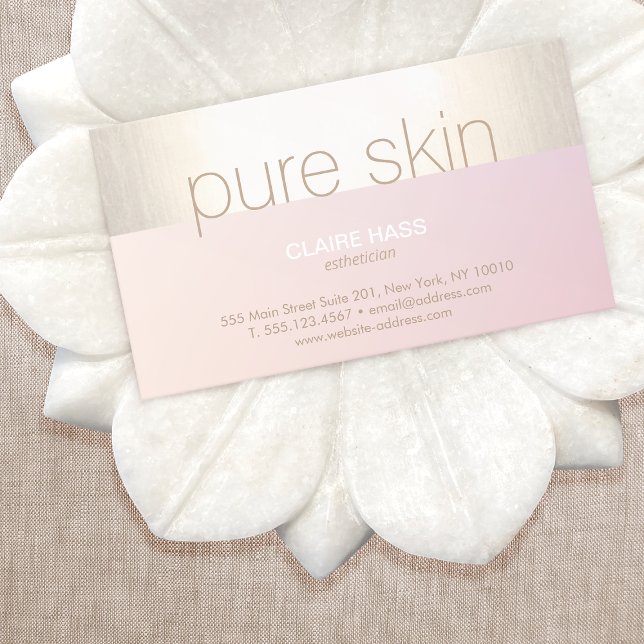 Tarjeta De Visita Elegante Spa Estético Rubor Pink Gold (Subido por el creador)