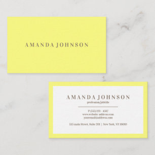 Tarjeta De Visita Elegante spa Girly Day y salón amarillo