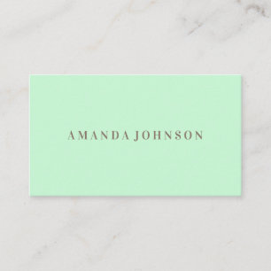 Tarjeta De Visita Elegante Spa Girly Day y Salón Mint Green