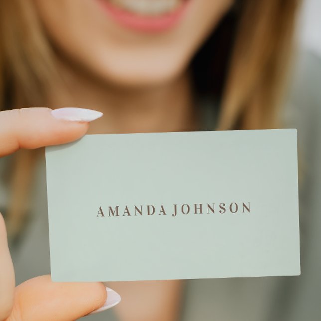 Tarjeta De Visita Elegante Spa Girly Day y verde claro del salón (Subido por el creador)