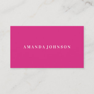 Tarjeta De Visita Elegante Spa y Salón de Chicas FUCsia ROSA