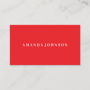 Tarjeta De Visita Elegante Spa y Salón Femenino Día Rojo brillante
