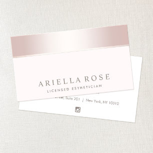 Tarjeta De Visita Elegante spa y salón Rosa Gold Pink Day