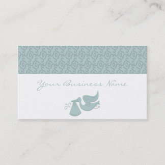 Tarjeta de visita elegante Stork Blue
