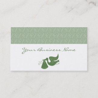 Tarjeta De Visita Elegante Stork Green Business Card