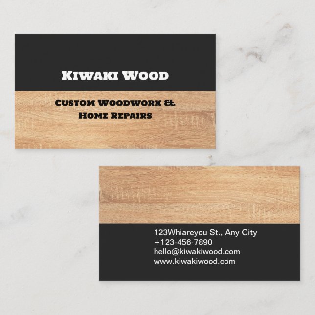 Tarjeta De Visita Elegante Suelo De Madera (Anverso / Reverso)