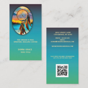 Tarjeta De Visita Elegante sueño Catcher sanación espiritual