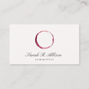 Tarjeta De Visita Elegante Sumiller De Vino
