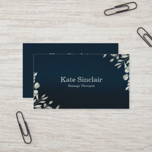Tarjeta De Visita Elegante terapeuta de masaje rústico mínimo de ver