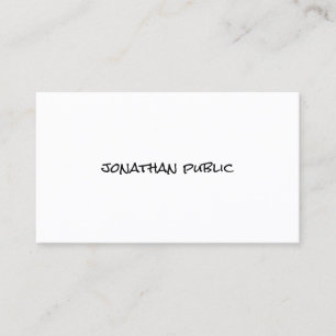 Tarjeta De Visita Elegante Texto de Caligrafía Plantilla Simple Mode