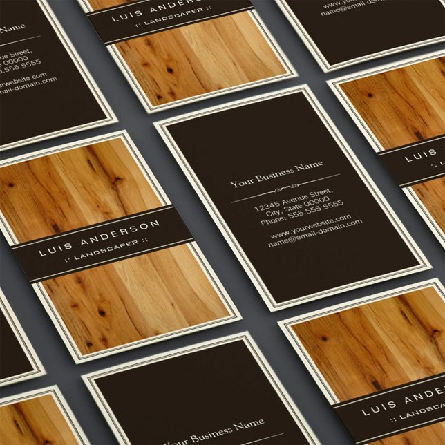 Tarjeta De Visita Elegante textura de madera de estilo moderno (Subido por el creador)
