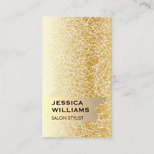 Tarjeta De Visita Elegante Textura de oro cepillada de oro