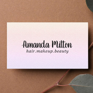 Tarjeta De Visita Elegante Textura Minimalista Belleza Pastel