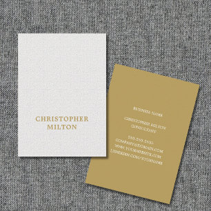 Tarjeta De Visita Elegante textura minimalista consultor blanco marr
