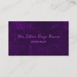 Tarjeta De Visita Elegante Textura Rústica Oscura Púrpura Vintage