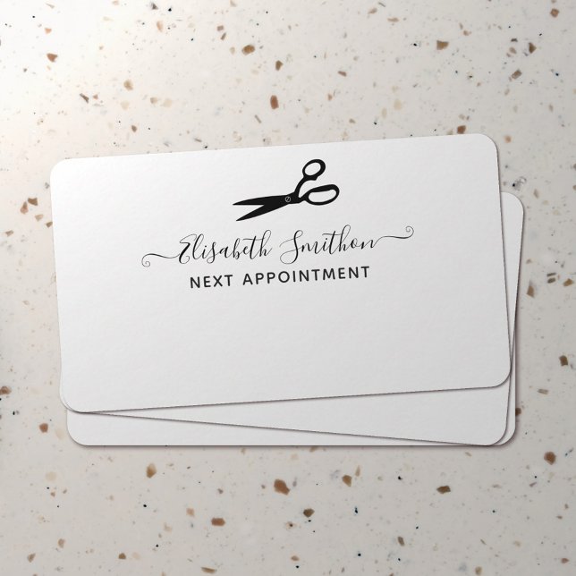 Tarjeta De Visita Elegante tijeras Hair Stylist Next Designation (Subido por el creador)