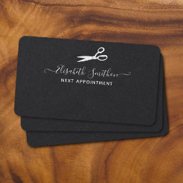 Tarjeta De Visita Elegante tijeras Hair Stylist Next Designation