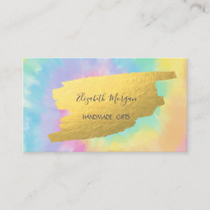 Tarjeta De Visita Elegante Tinte de Corbata de Trazo de Pincel de Lá