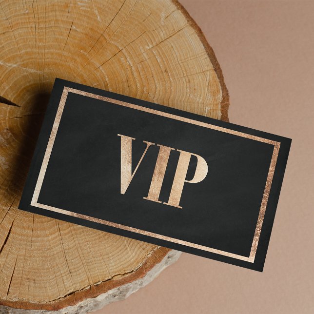 Tarjeta De Visita Elegante tiza rosa negro dorado miembro del club d (Elegant chalk black rose gold VIP card club member)