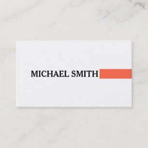 Tarjeta De Visita Elegante Tomate Profesional Moderno Liso Blanco