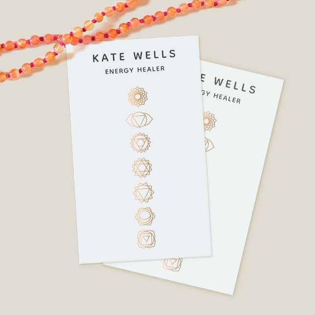 Tarjeta De Visita Elegante trabajador de energía espiritual de Chakr (Subido por el creador)