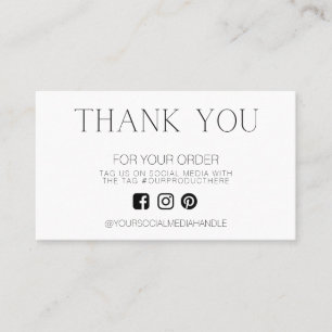 Tarjeta De Visita Elegante tradicional Gracias Descuento