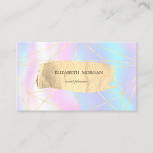 Tarjeta De Visita Elegante Trazo de Pincel Dorado Moderno, Líneas, H