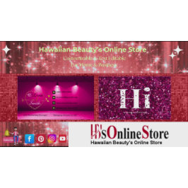 Tarjeta De Visita Elegante trendy Hot Pink Gold Girly Rosa Hi Purpur