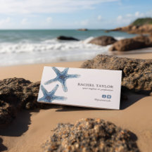 Elegante Tropical Starfish azul playa Busin coster