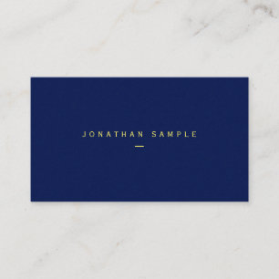 Tarjeta De Visita Elegante Tu Personalizado Texto Papel grueso Azul 