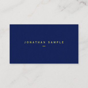 Tarjeta De Visita Elegante Tu Personalizado Texto Papel mate Azul Lu