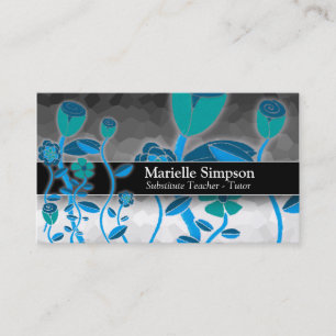 Tarjeta De Visita Elegante Tulip Garden Magic Ombre Fashion Boutique