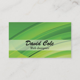 Tarjeta de visita elegante verde