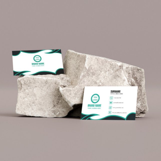 Tarjeta De Visita Elegante verde simple (Subido por el creador)