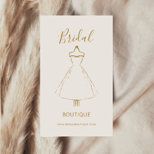 Tarjeta De Visita Elegante vestido de oro de ropa para mujeres de bo