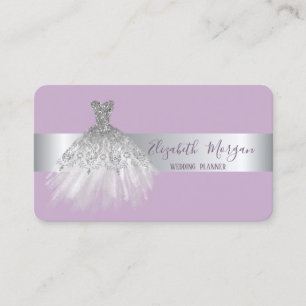 Tarjeta De Visita Elegante vestido moderno de glitter con franja pla