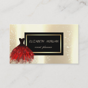 Tarjeta De Visita Elegante vestido moderno glamuroso, burgundy con b