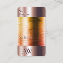 Tarjeta De Visita Elegante vidrio de oro Rosa puede Naranja de las i