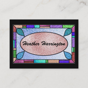 Tarjeta De Visita Elegante vidrio manchado