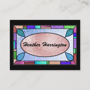 Tarjeta De Visita Elegante vidrio manchado