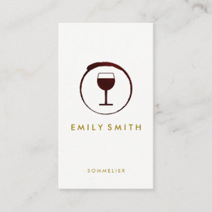 Tarjeta De Visita Elegante Vino Rojo Fuente Vidrio