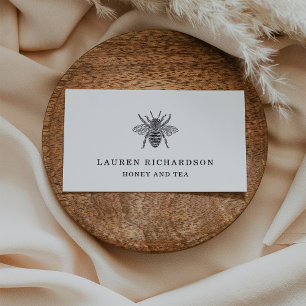 Tarjeta De Visita Elegante Vintage Bee