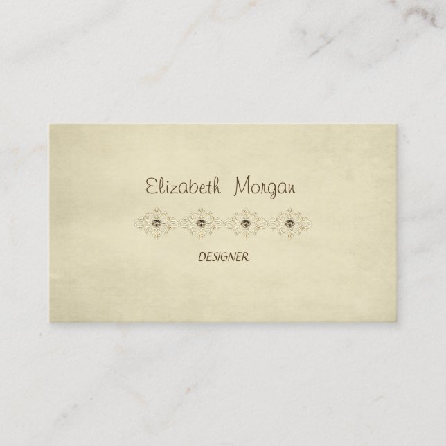 Tarjeta De Visita Elegante Vintage profesional (Anverso)
