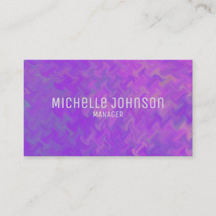 Tarjeta De Visita Elegante Violeta con Aspecto de Mármol Profesional