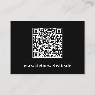 Tarjeta De Visita Elegante Visitenkarte mit QR Code Schwarz Vorlage